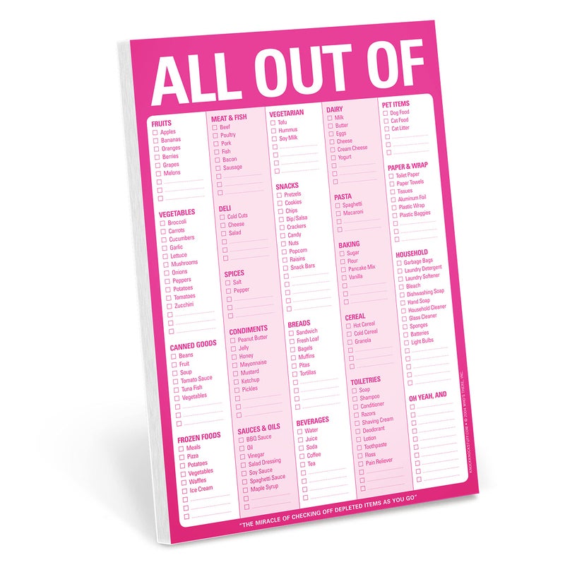 Knock Knock All Out Of Pad with Magnet (Pink) - Image 1